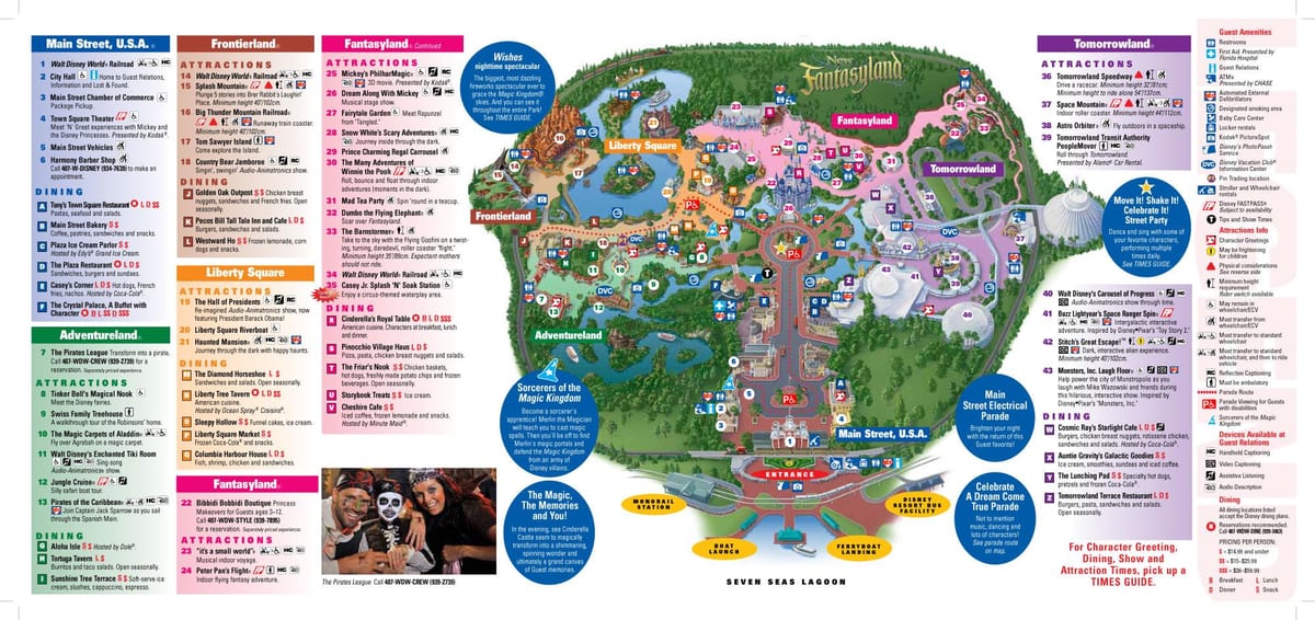 Disney World map Čarobno Kraljestvo