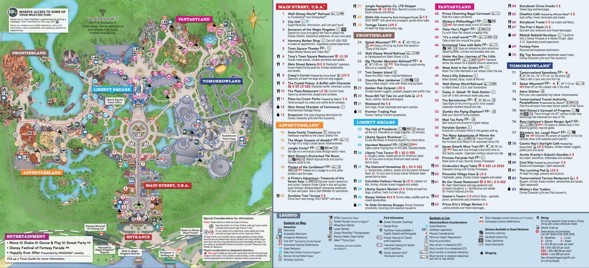 Disney World Magic Kingdom zemljevid