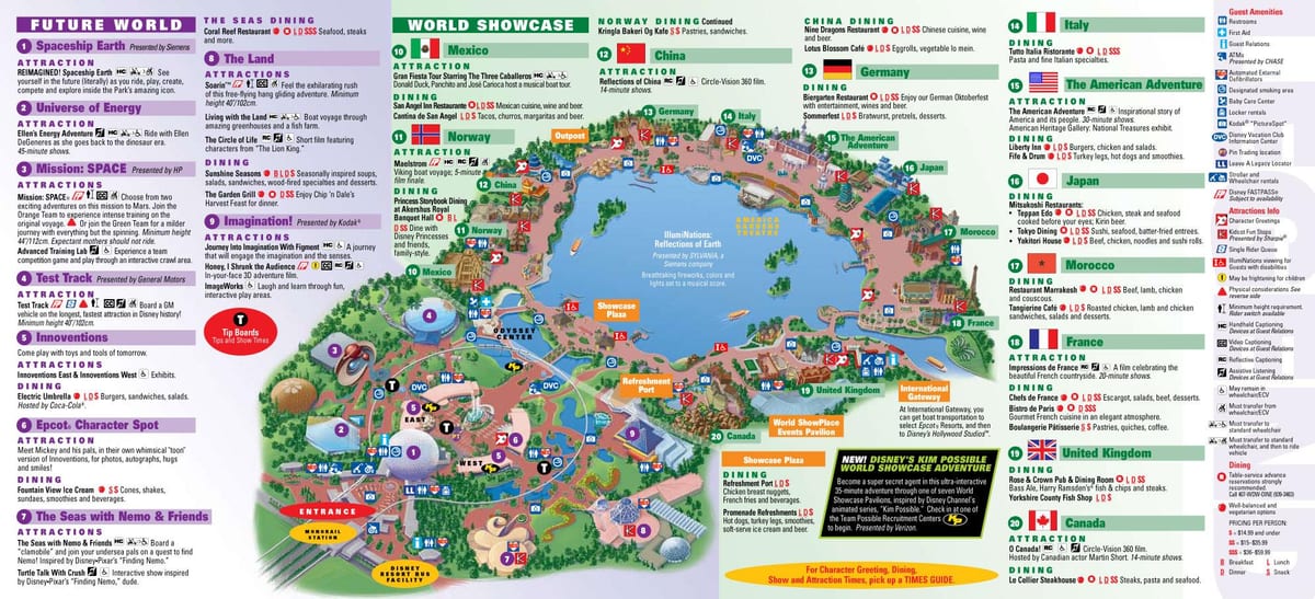 EPCOT Disney World map