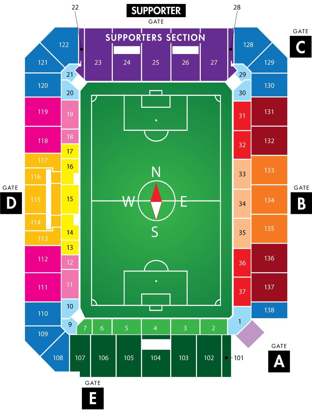 Orlando mesto nogometni stadion zemljevid