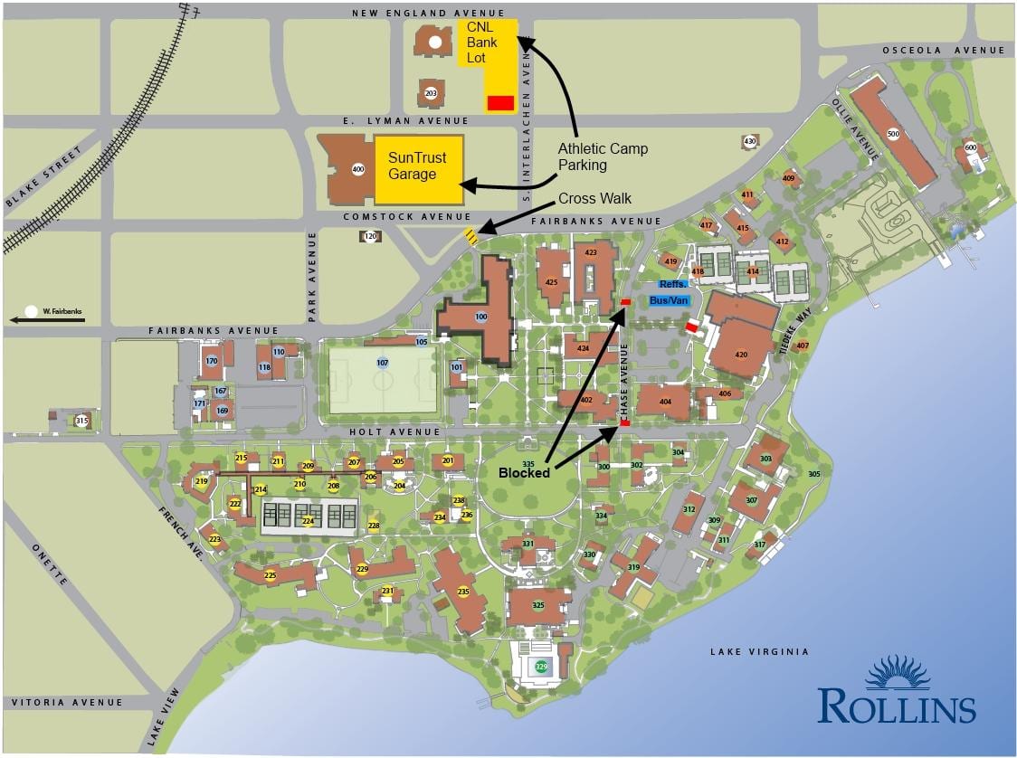 zemljevid Rollins college