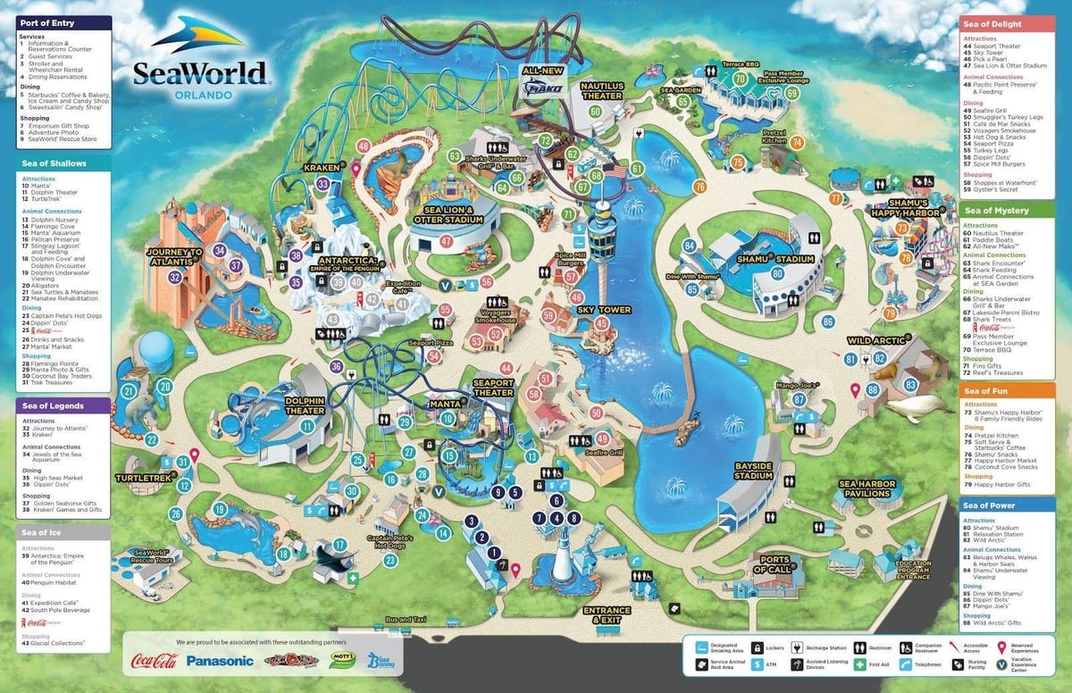 zemljevid Seaworld