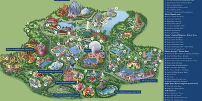 Disney resort zemljevid Orlando